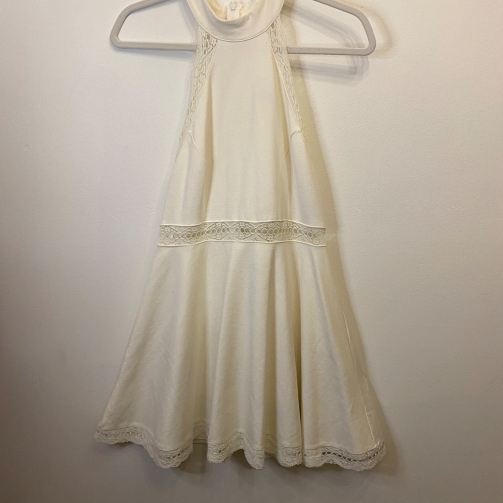 Super Cute Lulus white fit and flare dress - Picture 2 of 4
